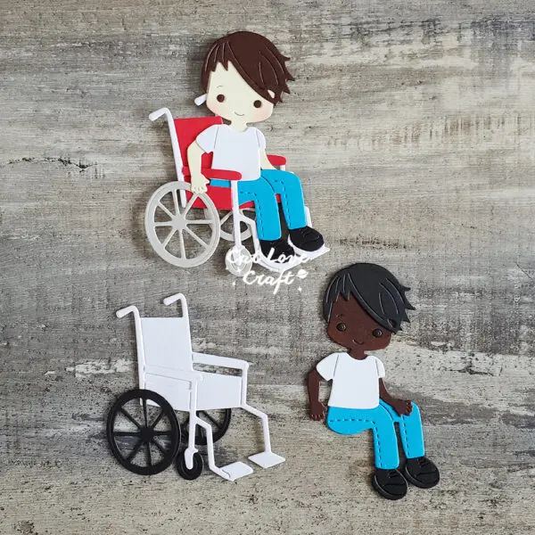 Catlove Wheelchair Boys and Girls Metal Cutting Dies Scrapbooking Mold Stencil Die Cuts Card Making DIY Craft Embossing New Dies - Image 2