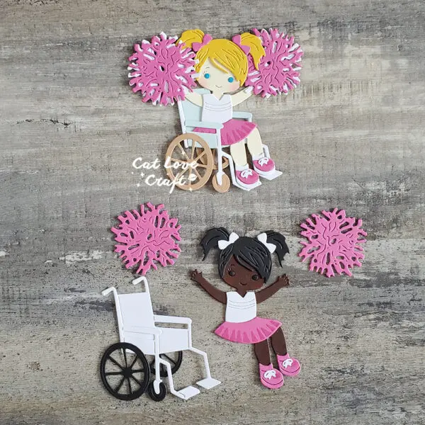 Catlove Wheelchair Boys and Girls Metal Cutting Dies Scrapbooking Mold Stencil Die Cuts Card Making DIY Craft Embossing New Dies - Image 4