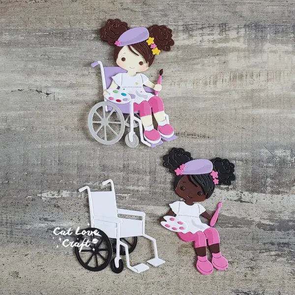 Catlove Wheelchair Boys and Girls Metal Cutting Dies Scrapbooking Mold Stencil Die Cuts Card Making DIY Craft Embossing New Dies - Image 5