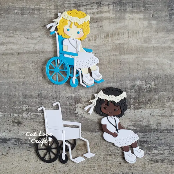 Catlove Wheelchair Boys and Girls Metal Cutting Dies Scrapbooking Mold Stencil Die Cuts Card Making DIY Craft Embossing New Dies - Image 6