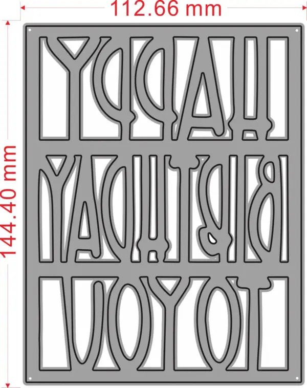 2024 New Metal Cutting Dies Happy Birthday Coverplate die set For DIY Scrapbook Cutting Die Paper Cards Embossed Craft Die Cut - Image 5