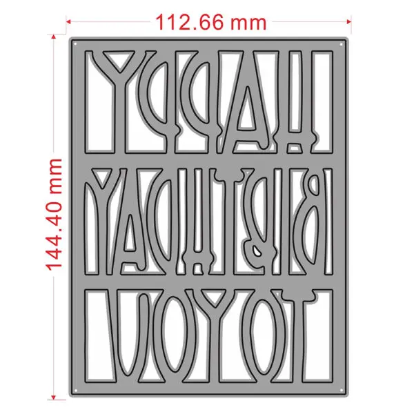 2024 New Metal Cutting Dies Happy Birthday Coverplate die set For DIY Scrapbook Cutting Die Paper Cards Embossed Craft Die Cut - Image 6