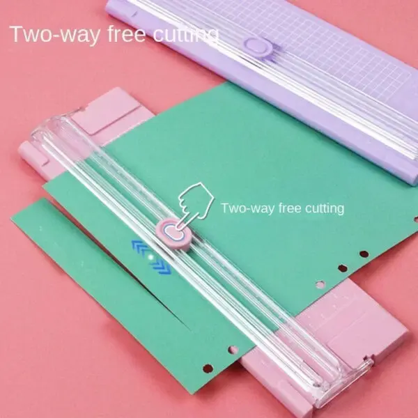 A4 Bidirectional Cutting Paper Cutter with Pull-out Ruler for Photo Trimmers Scrapbook Lightweight Cutting Mat Machine - Image 3