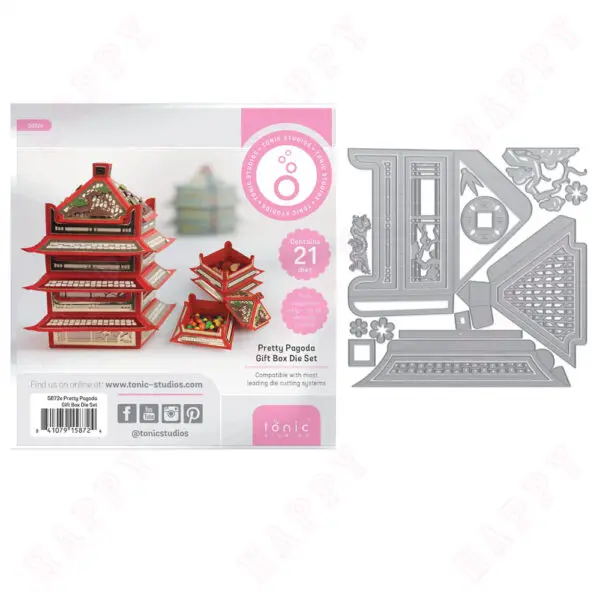 2025 New Pretty Pagoda Gift Box Metal Cutting Dies Gift Box Mold Scrapbooking Craft Decoration Embossing Template DIY Handmade - Image 8