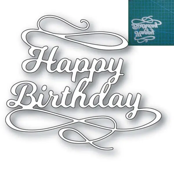 happy birthday etal cutting dies mold Scrapbooking decoration paper craft knife mould blade punch template Embossing stencils - Image 9