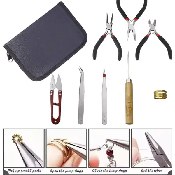TOOLTOS 8-Piece DIY Jewelry Accessory Tool Pliers Set - Ideal for Home Crafting and Jewelry Making - Image 6