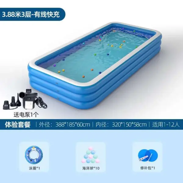 Big Size Inflatable Swimming Pool Outdoor Removable Summer Party Pool Portable Reusable Piscine Adulte Entertainment Equipment - Image 9