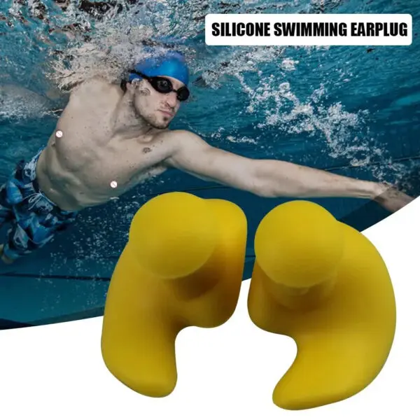 1 Pair Waterproof Soft Earplugs Silicone Portable Ear Plugs Swimming Accessories Durable Earplugs Classic Delicate Texture - Image 5
