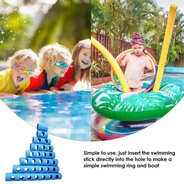 Swim Pool Accessories Swimming Pool Noodle Connectors Kids' Swim Noodles Swimming Stick Holed Foam Connector 0-7 Holes - Image 2