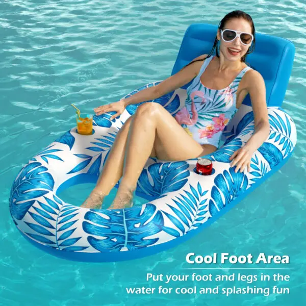 Inflatable Pool Float Adult - Pool Floaties Lounger Floats Raft Floating Chair Water Floaties for Swimming Pool Lake Lounge Floa - Image 2