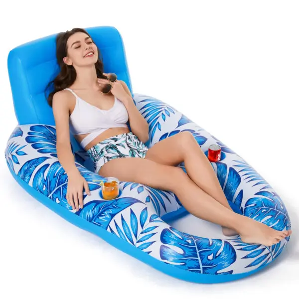 Inflatable Pool Float Adult - Pool Floaties Lounger Floats Raft Floating Chair Water Floaties for Swimming Pool Lake Lounge Floa - Image 3