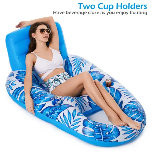 Inflatable Pool Float Adult - Pool Floaties Lounger Floats Raft Floating Chair Water Floaties for Swimming Pool Lake Lounge Floa - Image 4