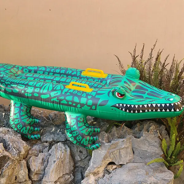 Inflatable Surfing Board Cartoon Crocodile Floating Bed Summer Party Water Sports Toys Kids Water Playing Floats Swimming Pool - Image 4