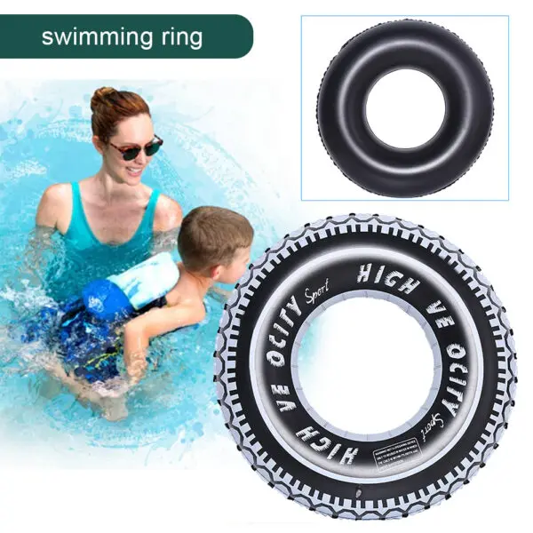 Swimming Pool Floating Rings Tire Pattern Leakproof Inflatable Swim Ring Pool Rings Air Mattresses Swimming Pool Accessories - Image 4