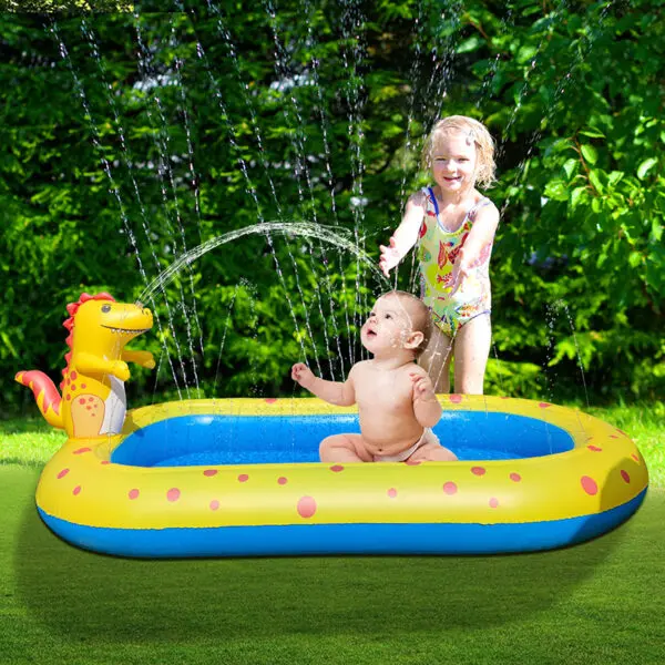 Children Swimming Pool Inflatable Spray Pool Foldable Outdoor Dinosaur Sprinkler Game Pad Kids Water Swimming Pool Baby Bathtub - Image 2
