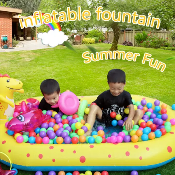 Children Swimming Pool Inflatable Spray Pool Foldable Outdoor Dinosaur Sprinkler Game Pad Kids Water Swimming Pool Baby Bathtub - Image 3
