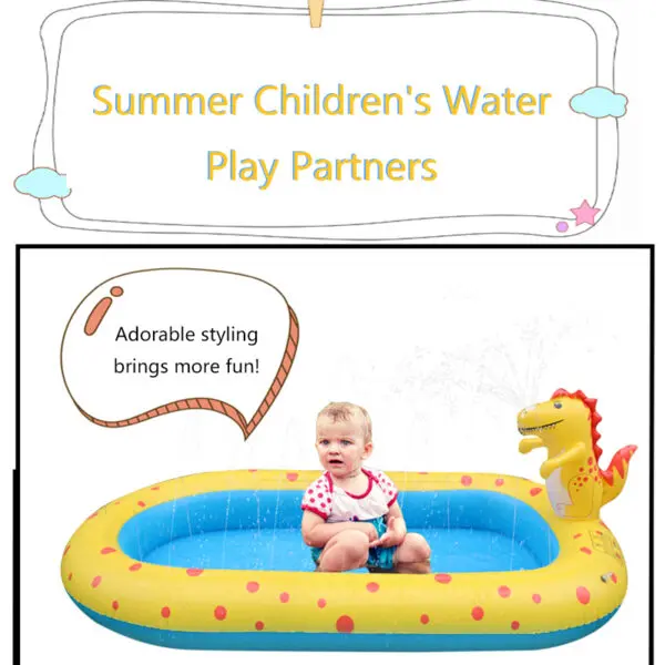 Children Swimming Pool Inflatable Spray Pool Foldable Outdoor Dinosaur Sprinkler Game Pad Kids Water Swimming Pool Baby Bathtub - Image 4
