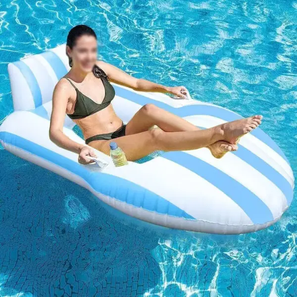 Water hammock recliner inflatable floating Swimming Mattress sea swimming ring Pool Party Toy lounge bed for swimming - Image 13