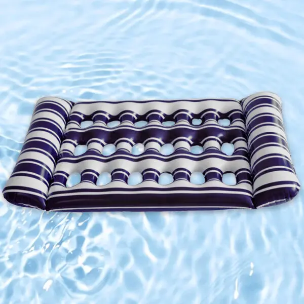 Inflatable Floating Bed PVC Inflatable Water Sleeping Bed Foldable Floating Lounger Air Mattress for Swimming Pool Party - Image 2