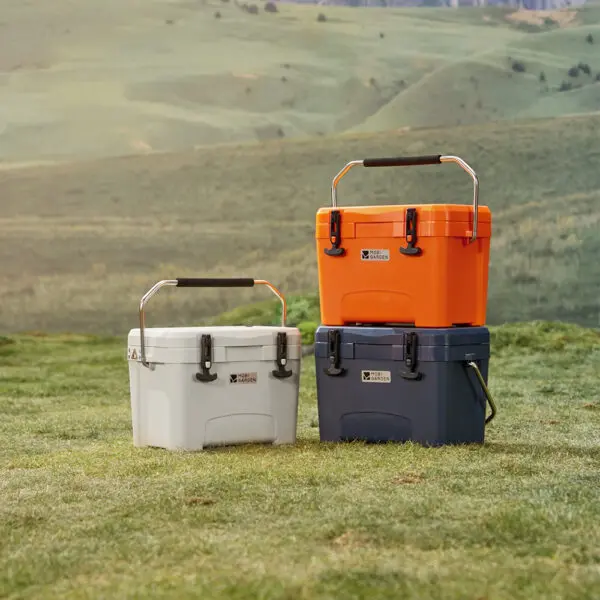 Mobi Garden Portable Wheeled Cooler Insulated Ice Box for Car Picnics Outdoor Camping Fresh Food Storage