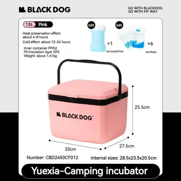 Naturehike BLACKDOG Camping Ice Box Outdoor Mobile Thermal 13L 25L Cooler Box Large Capacity Outdoor Car Picnic PP Portable Box - Image 7