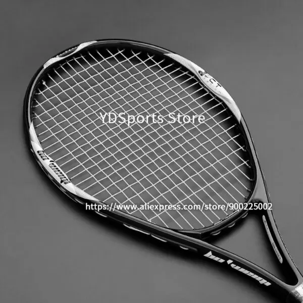 High Quality Carbon Aluminium Alloy Strung Tennis Racket For Adult Tenis Rackets 4-1/4 Inch Strings Bag Raquet Padel Men Women - Image 4
