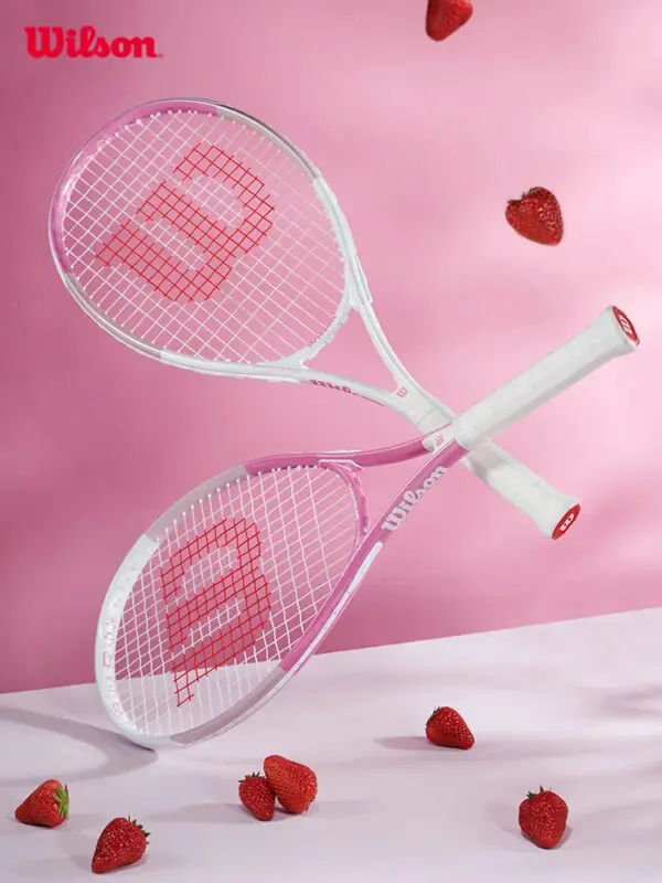 Wilson Tennis Rackets Professional Adults Beginner Carbon Alloy Rackets with Line Self-Practice Beginner Elastic Tennis Racket - Image 2