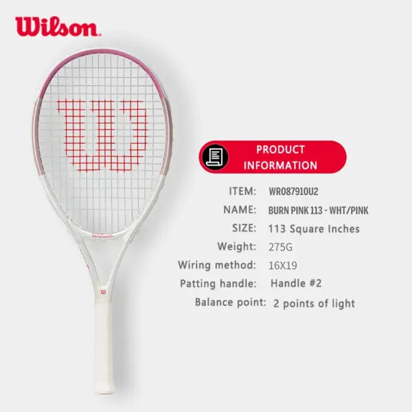 Wilson Tennis Rackets Professional Adults Beginner Carbon Alloy Rackets with Line Self-Practice Beginner Elastic Tennis Racket - Image 8