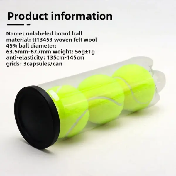 Professional High Elasticity Cricket Padel Tennis Balls 45% Wool Content 3 Pack Cage Style Durable Tennis Balls Sports Entertain - Image 4