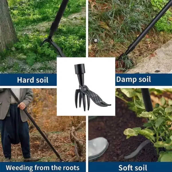 Stand Up Weed Puller Tool with Screw Holes Portable Weeding Head Replacement Gardening Digging Weeder Removal Accessory - Image 3
