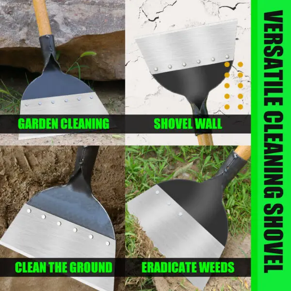 1PC Multi-Functional Outdoor Garden Cleaning Shovel Steel flat shovel ice shovel Weeding Planting Farm Weeding Tool Dropshipping - Image 6