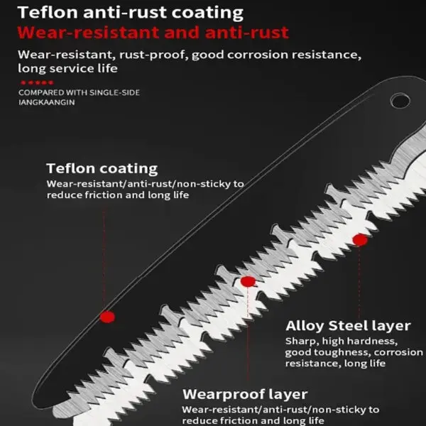 Folding Hand Saw Multifunctional Outdoor Logging Saw Woodworking Folding Portable Saw For Garden Pruner Gardening Tools Tree - Image 5