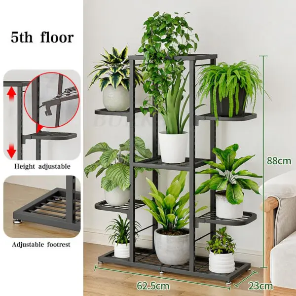 Plant Stand And Flower Stand 5/7 Tier Flower Shelf Planter Rack Storage Organizer Display Indoor Garden Balcony Storage Rack - Image 8