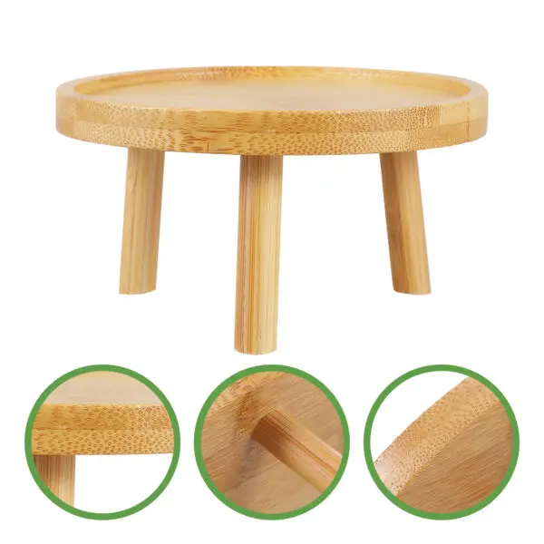 Holder Stand Pot Flower Wood Wooden Stool Rack Outdoor Indoor Display Smallflowerpot Gardening Table Shelf Potted Windowsill - Image 4