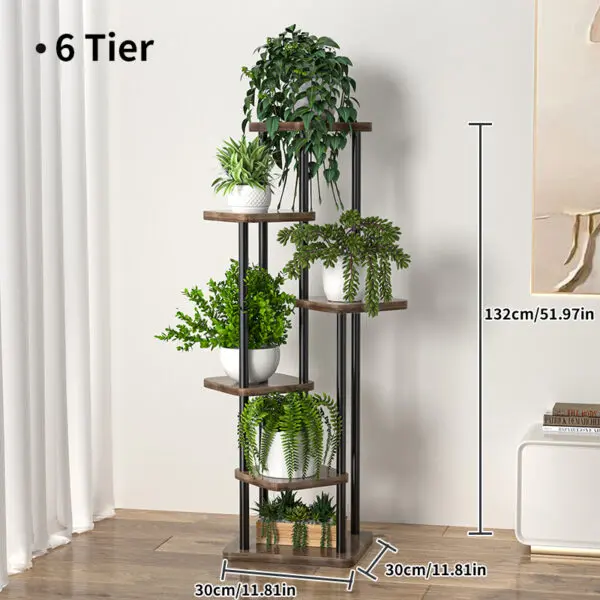 Plant Stand and Flower Stand Storage Shelf 4/5/6 Tier Flower Shelf Planter Rack Storage Organizer Display Indoor Garden Balcony - Image 11