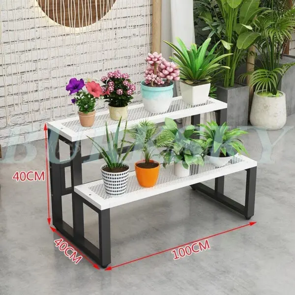 Flower Stand Plant Stand 2/3/4Tier Flower Shelf Planter Rack Storage Organizer Display Indoor Garden Balcony Floor-standing Rack - Image 11