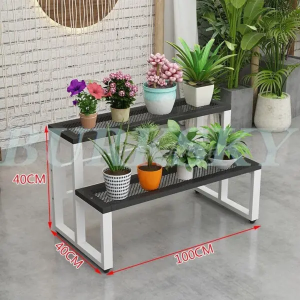 Flower Stand Plant Stand 2/3/4Tier Flower Shelf Planter Rack Storage Organizer Display Indoor Garden Balcony Floor-standing Rack - Image 14