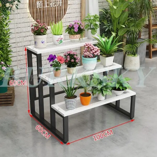 Flower Stand Plant Stand 2/3/4Tier Flower Shelf Planter Rack Storage Organizer Display Indoor Garden Balcony Floor-standing Rack - Image 18