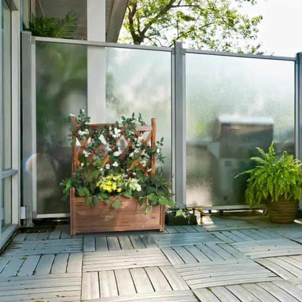 Raised Garden Bed with Trellis - Garden Box for Vine Climbing Plants Flower Free-Standing Raised Planter for Patio Garden Indoor - Image 3