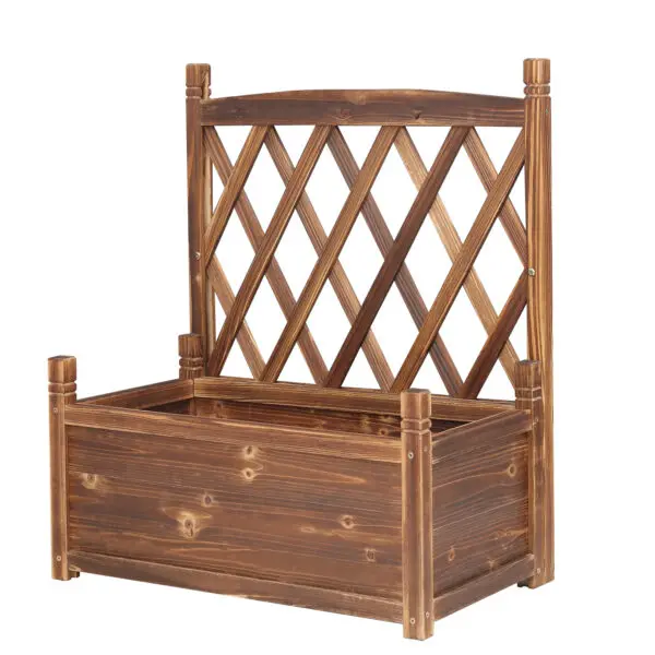 Raised Garden Bed with Trellis - Garden Box for Vine Climbing Plants Flower Free-Standing Raised Planter for Patio Garden Indoor - Image 4