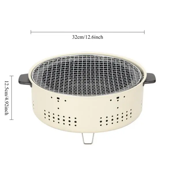 Garden Stove Tea Cooking Grill Round Fire Stove Household Barbecue Grill Outdoor Camping Portable Cookware Pan Bbq Grill - Image 5