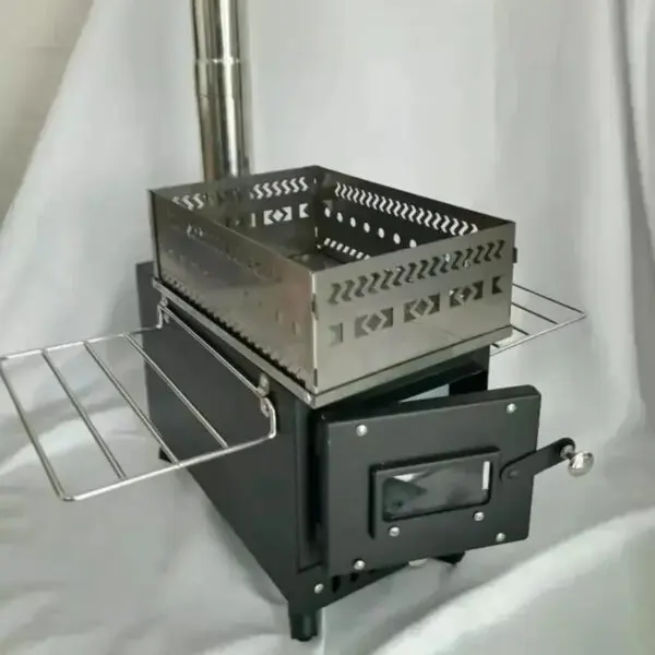 Foldable Sauna Stone Frame, Charcoal Fire Box, Heat-resistant Wood Stove, Sauna, Hiking, Fishing, Cooking, Barbecue Accessories