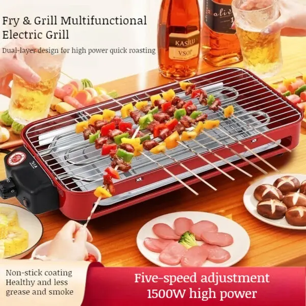 Home McRib highpower multifunctional grill pan Highpower smokeless electric maiyan stone grill pan