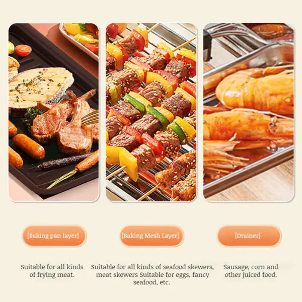 Home McRib highpower multifunctional grill pan Highpower smokeless electric maiyan stone grill pan - Image 3