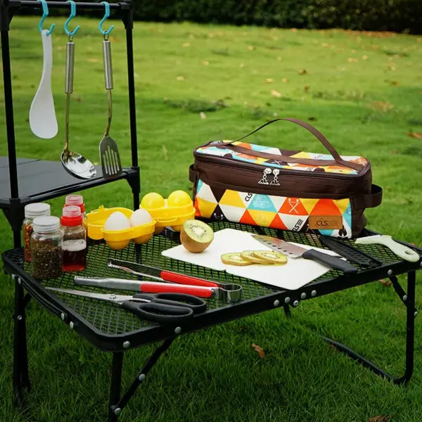 Outdoor Camping Cooking Tools Mini 11-Piece Set Portable Barbecue Picnic Kitchen Gadgets Dormitory Essentials Camping Gear - Image 2