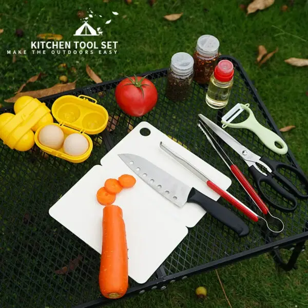 Outdoor Camping Cooking Tools Mini 11-Piece Set Portable Barbecue Picnic Kitchen Gadgets Dormitory Essentials Camping Gear - Image 3