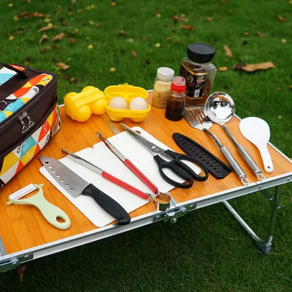 Outdoor Camping Cooking Tools Mini 11-Piece Set Portable Barbecue Picnic Kitchen Gadgets Dormitory Essentials Camping Gear - Image 4
