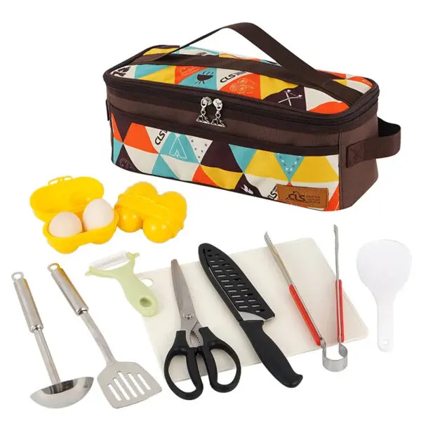 Outdoor Camping Cooking Tools Mini 11-Piece Set Portable Barbecue Picnic Kitchen Gadgets Dormitory Essentials Camping Gear - Image 5