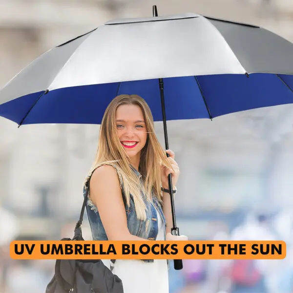 Ninemax 62 Inch Golf Umbrella UV Sun Protection Large Umbrellas Double Vented Canopy Auto Open Stick Umbrellas for Men and Women - Image 2