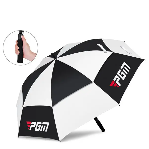 Golf Umbrella Sun Automatic Manual Styles Protection And Rain Double Layer Wear Resistant Fiberglass Material Spring And Summer - Image 2
